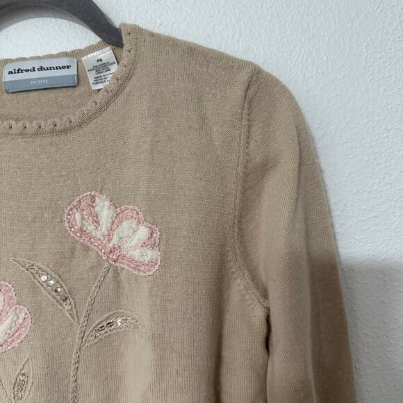 Alfred Dunner Women's Wool Blend Beaded Knit Sweater Size Small Petite - Picture 5 of 13